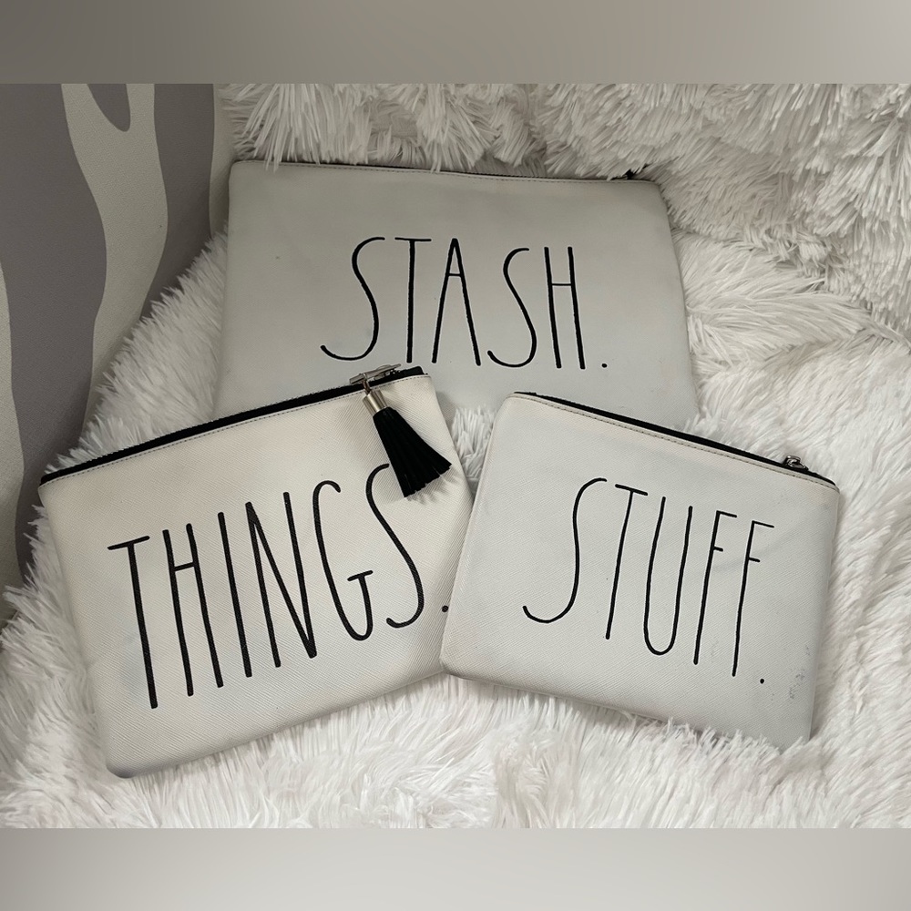 Rae Dunn zipper pouches Things Stuff Stash